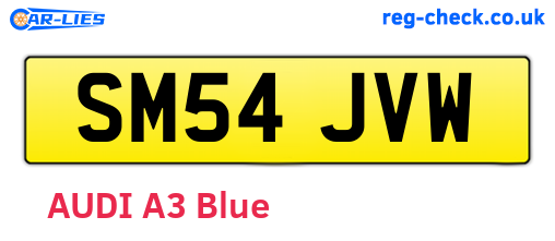 SM54JVW are the vehicle registration plates.