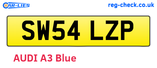 SW54LZP are the vehicle registration plates.