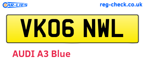 VK06NWL are the vehicle registration plates.