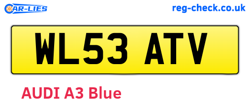 WL53ATV are the vehicle registration plates.