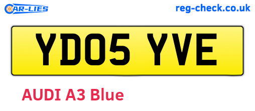 YD05YVE are the vehicle registration plates.