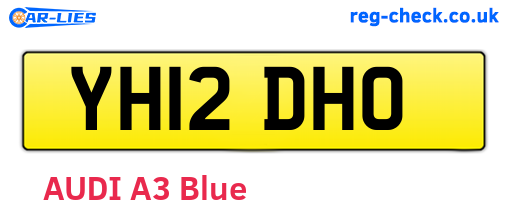 YH12DHO are the vehicle registration plates.