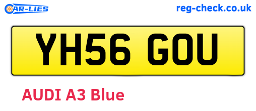 YH56GOU are the vehicle registration plates.