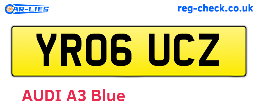 YR06UCZ are the vehicle registration plates.