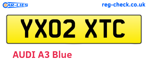 YX02XTC are the vehicle registration plates.