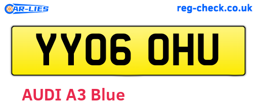 YY06OHU are the vehicle registration plates.