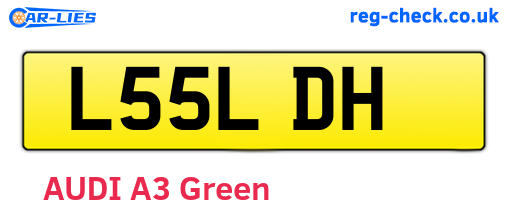 L55LDH are the vehicle registration plates.