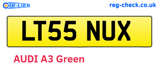 LT55NUX are the vehicle registration plates.