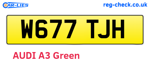W677TJH are the vehicle registration plates.