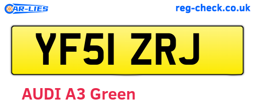 YF51ZRJ are the vehicle registration plates.