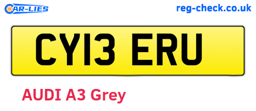 CY13ERU are the vehicle registration plates.