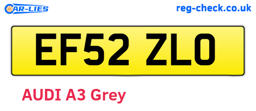EF52ZLO are the vehicle registration plates.