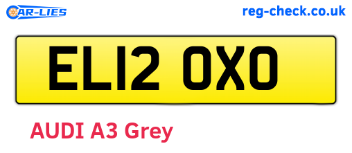 EL12OXO are the vehicle registration plates.