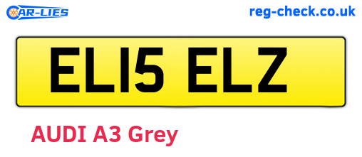 EL15ELZ are the vehicle registration plates.