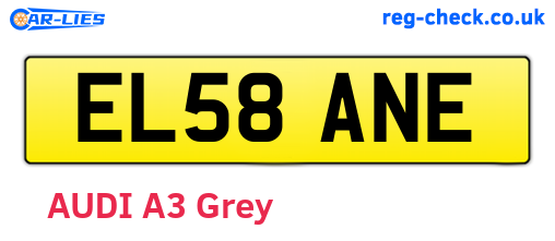 EL58ANE are the vehicle registration plates.
