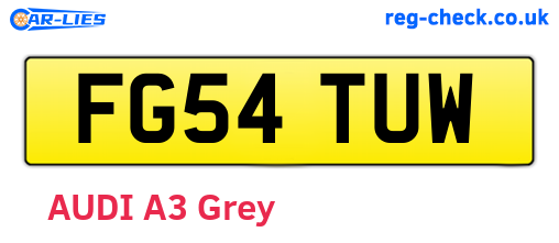 FG54TUW are the vehicle registration plates.