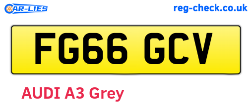 FG66GCV are the vehicle registration plates.