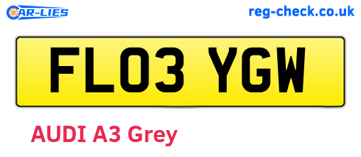 FL03YGW are the vehicle registration plates.