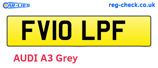 FV10LPF are the vehicle registration plates.