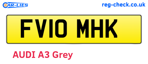 FV10MHK are the vehicle registration plates.