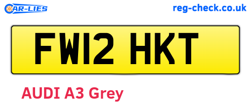 FW12HKT are the vehicle registration plates.
