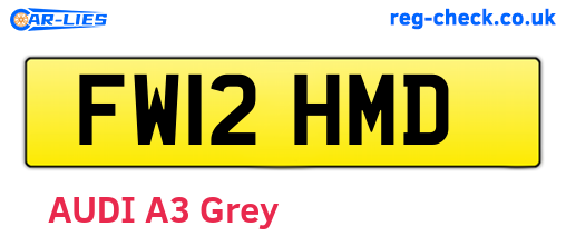 FW12HMD are the vehicle registration plates.