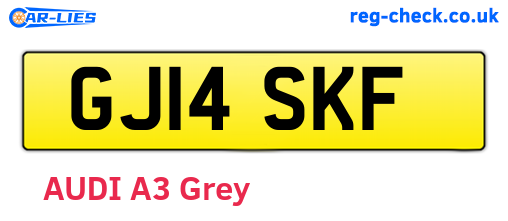 GJ14SKF are the vehicle registration plates.