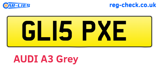 GL15PXE are the vehicle registration plates.