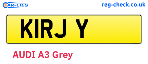 K1RJY are the vehicle registration plates.