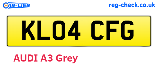KL04CFG are the vehicle registration plates.
