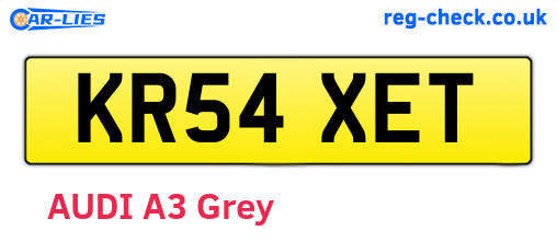 KR54XET are the vehicle registration plates.
