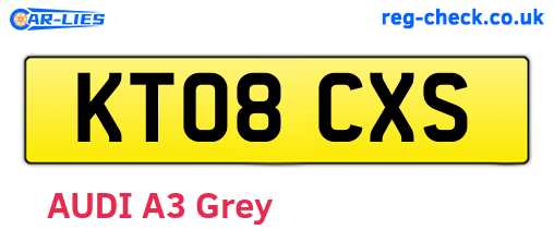 KT08CXS are the vehicle registration plates.