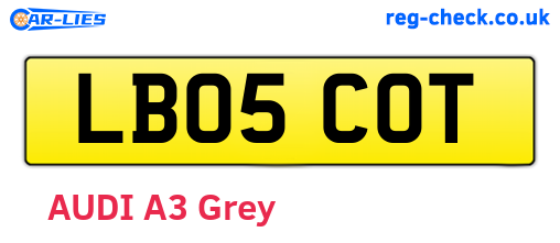 LB05COT are the vehicle registration plates.
