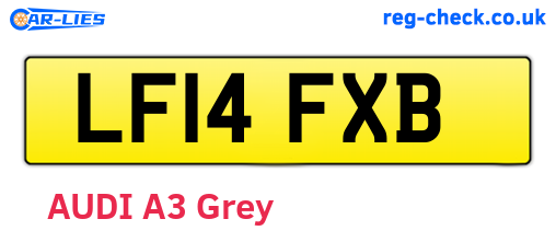 LF14FXB are the vehicle registration plates.