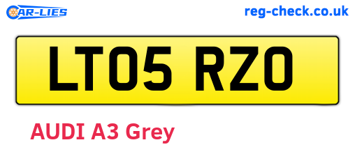 LT05RZO are the vehicle registration plates.