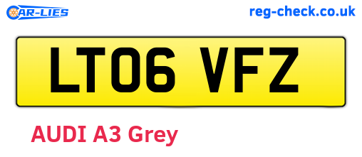 LT06VFZ are the vehicle registration plates.