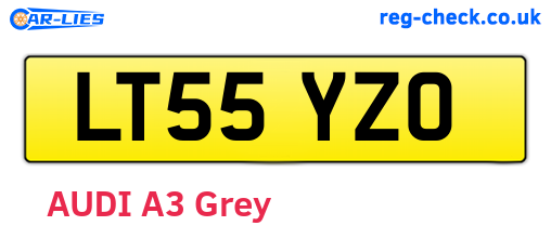 LT55YZO are the vehicle registration plates.