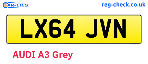 LX64JVN are the vehicle registration plates.