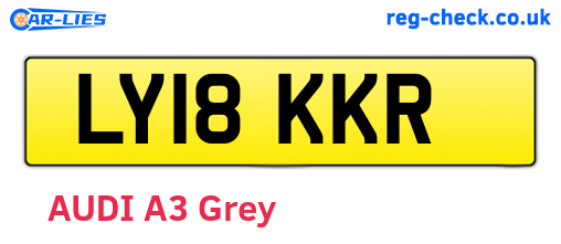 LY18KKR are the vehicle registration plates.