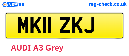 MK11ZKJ are the vehicle registration plates.