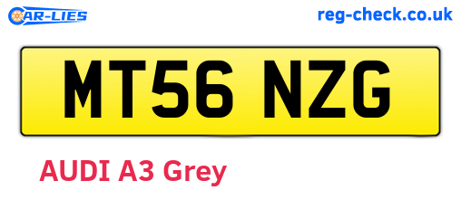MT56NZG are the vehicle registration plates.