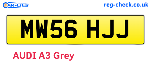 MW56HJJ are the vehicle registration plates.