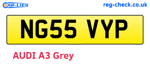 NG55VYP are the vehicle registration plates.
