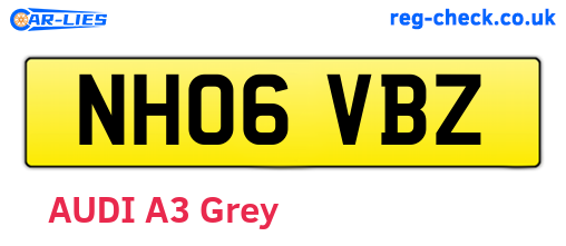 NH06VBZ are the vehicle registration plates.