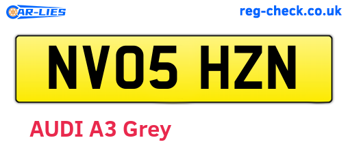 NV05HZN are the vehicle registration plates.