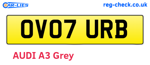 OV07URB are the vehicle registration plates.