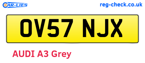 OV57NJX are the vehicle registration plates.