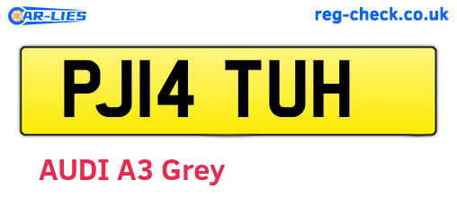 PJ14TUH are the vehicle registration plates.