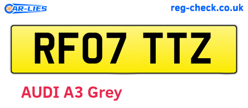 RF07TTZ are the vehicle registration plates.