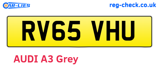RV65VHU are the vehicle registration plates.